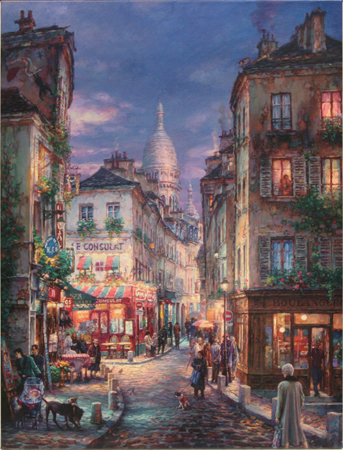 A Stroll in Montmartre by artist Cao Yong
